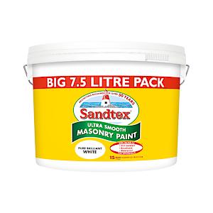 Sandtex Micro Smooth Masonry Paint 7.5L Pure Brilliant White