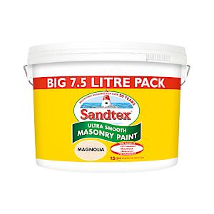 Sandtex Micro Smooth Masonry Paint 7.5L Magnolia