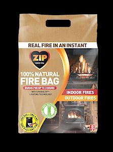 Zip Natural Fire Bag