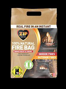 Zip Natural Fire Bag