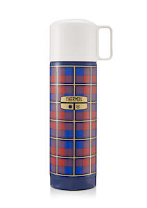 Thermos Plaid Flask Blue